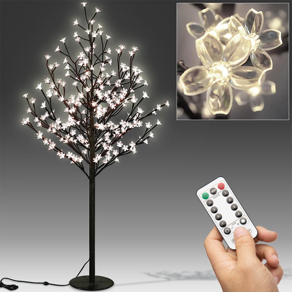 Monzana LED Kerstbloesemboom 180 cm – 200 Warm Witte LED's