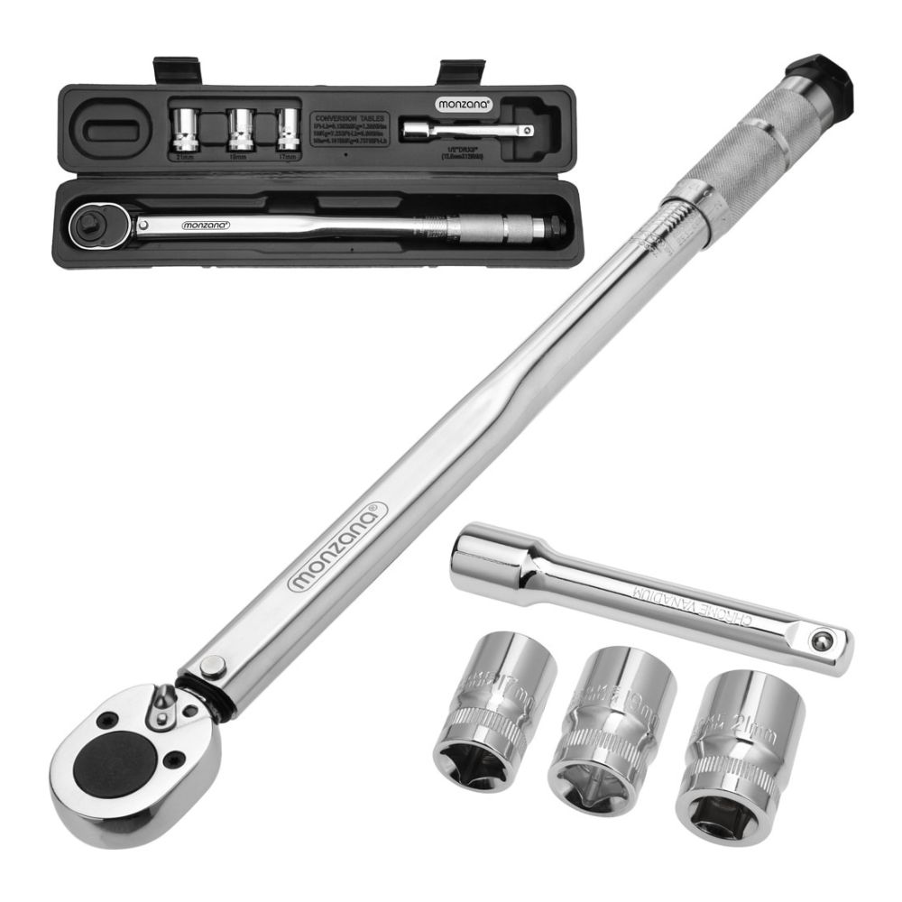 Monzana Draaimomentsleutel Set 1/2 Inch – 40-210 Nm